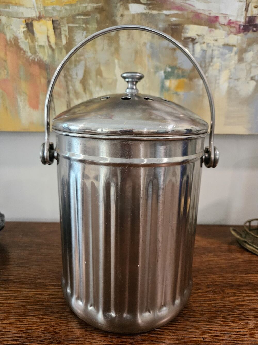 Compost Pail 18/8 Stainless Steel Endurance 1/2 Gallon with Charcoal Filter
